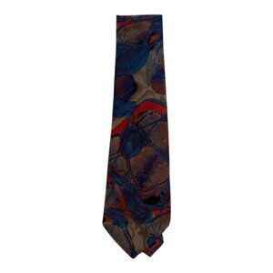 Vintage 90s Studio R 100% Polyester Multicolor Abstract Art‎ Tie